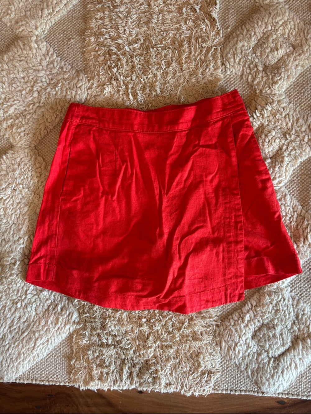 Red Orange Mini Skort - Stylish Everyday Piece
